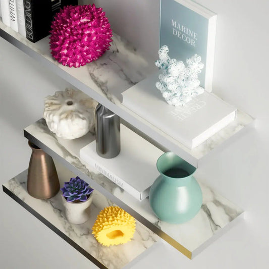 PACK 3 ÉTAGÈRES MARBRÉ