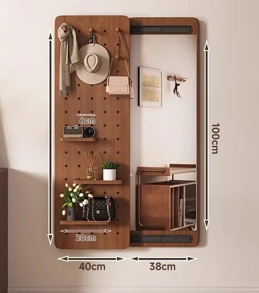 Miroir Étagère Élégance Murale 3-en-1